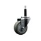 Service Caster 3.5'' Gray Poly Wheel Swivel 3/4'' Expanding Stem Caster SCC-EX20S3514-PPUB-34 - alternate 1